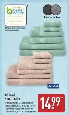 Aldi Nord NOVITESSE Handtücher Angebot
