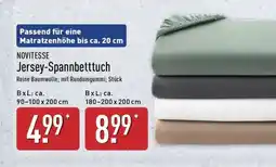 Aldi Nord NOVITESSE Jersey-Spannbetttuch Angebot