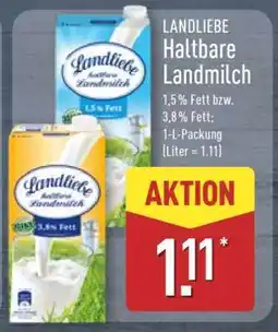 Aldi Nord LANDLIEBE Haltbare Landmilch Angebot