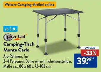 Aldi Süd Camping-Tisch Monte Carlo Angebot