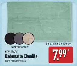 Aldi Nord NOVITESSE Badematte Chenille Angebot