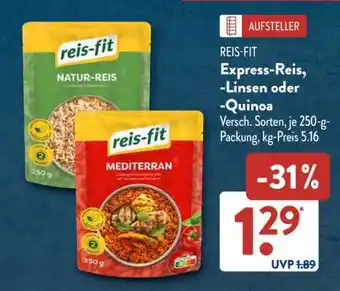 Aldi Süd REIS-FIT Express-Reis, -Linsen oder -Quinoa Angebot