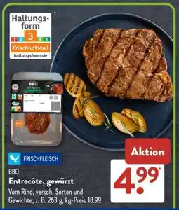 Aldi Süd BBQ Entrecôte, gewürzt Angebot