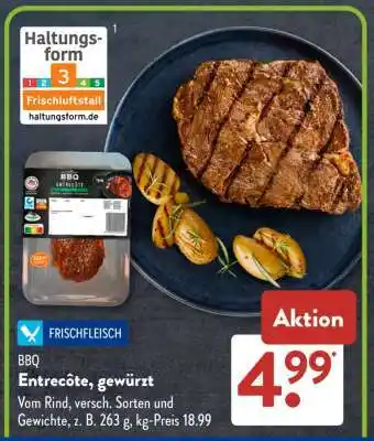 Aldi Süd BBQ Entrecôte, gewürzt Angebot
