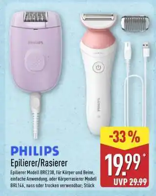 Aldi Nord PHILIPS Epilierer/Rasierer Angebot