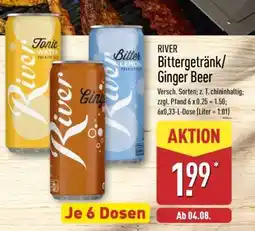 Aldi Nord RIVER Bittergetränk/Ginger Beer Angebot