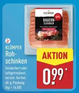 Aldi Nord KLÜMPER Rohschinken Angebot
