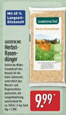 Aldi Nord GARDENLINE Herbst-Rasendünger Angebot
