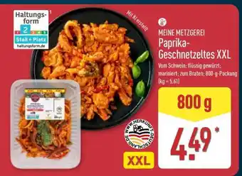 Aldi Nord MEINE METZGEREI Paprika-Geschnetzeltes XXL Angebot