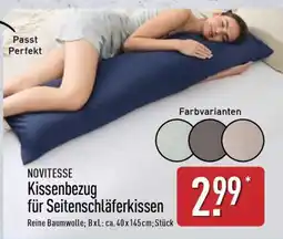 Aldi Nord NOVITESSE Kissenbezug für Seitenschläferkissen Angebot