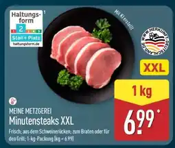 Aldi Nord MEINE METZGEREI Minutensteaks XXL Angebot