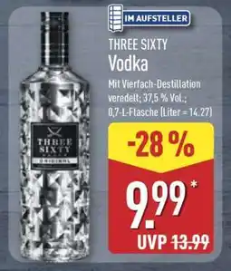 Aldi Nord Three Sixty Vodka Angebot