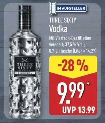 Aldi Nord Three Sixty Vodka Angebot