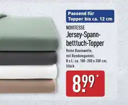 Aldi Nord NOVITESSE Jersey-Spannbetttuch-Topper Angebot