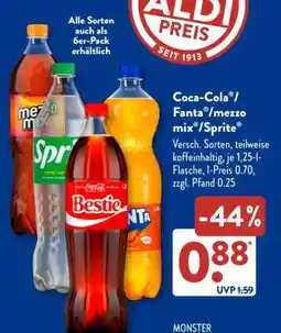 Aldi Süd Coca-Cola, Fanta, Mezzo Mix, Sprite Angebot
