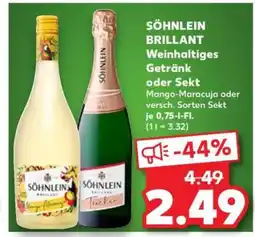 Kaufland SÖHNLEIN BRILLANT Weinhaltiges Getränk oder Sekt Angebot