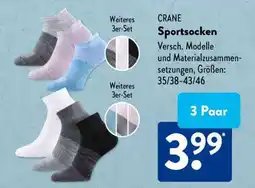 Aldi Süd CRANE Sportsocken Angebot