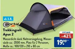 Aldi Süd Trekkingzelt Apus 2 Angebot