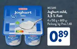 Aldi Süd MILSANI Joghurt mild, 3,5 % Fett Angebot
