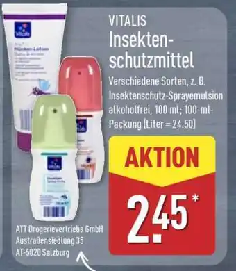 Aldi Nord VITALIS Insektenschutzmittel Angebot