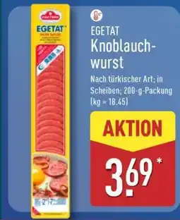 Aldi Nord EGETAT Knoblauchwurst Angebot