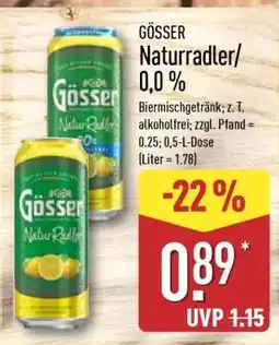 Aldi Nord GÖSSER Naturradler/0,0 % Angebot
