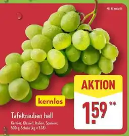 Aldi Nord Tafeltrauben hell Angebot