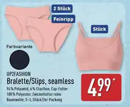 Aldi Nord Bralette/Slips, seamless Angebot