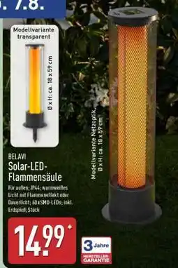 Aldi Nord BELAVI Solar-LED-Flammensäule Angebot