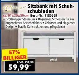 Norma Sitzbank mit Schuhschubladen Angebot