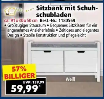 Norma Sitzbank mit Schuhschubladen Angebot