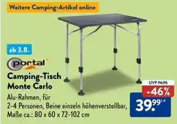 Aldi Nord Camping-Tisch Monte Carlo Angebot