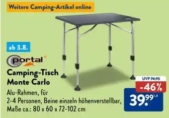 Aldi Nord Camping-Tisch Monte Carlo Angebot