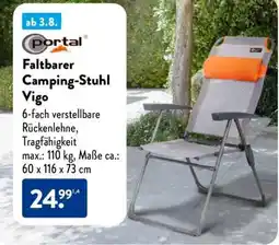 Aldi Nord Faltbarer Camping-Stuhl Vigo Angebot