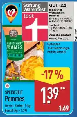 Aldi Nord SPEISEZEIT Pommes­ Angebot