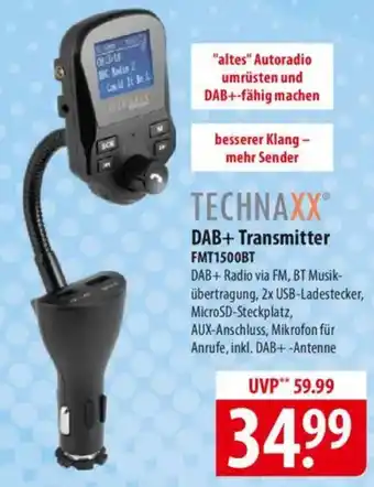 Famila Nord Ost TECHNAXX DAB+ Transmitter FMT1500BT Angebot