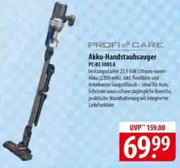 Famila Nord Ost PROFI CARE Akku-Handstaubsauger PC-BS 3085 A Angebot
