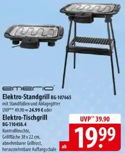 Famila Nord Ost Emerio Elektro-Standgrill BG-107665 oder Elektro-Tischgrill Angebot