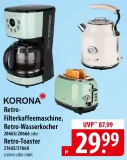 Famila Nord Ost KORONA Retro Filterkaffeemaschine, Retro-Wasserkocher oder Retro-Toaster Angebot