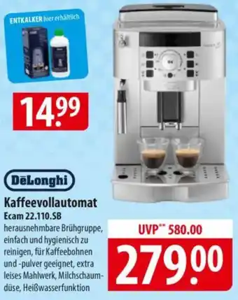 Famila Nord Ost DeLonghi Kaffeevollautomat Ecam 22.110.SB Angebot