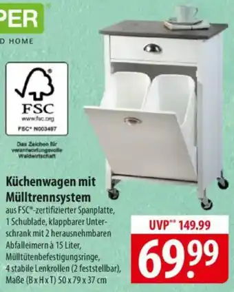Famila Nord Ost KESPER Küchenwagen mit Mülltrennsystem Angebot