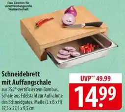 Famila Nord Ost KESPER Schneidebrett mit Auffangschale Angebot