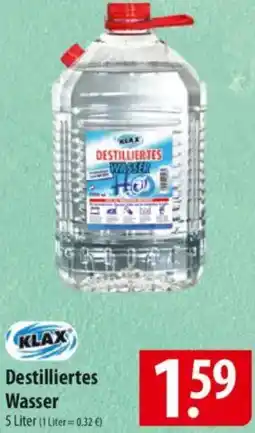 Famila Nord Ost KLAX Destilliertes Wasser Angebot