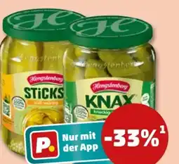 PENNY Hengstenberg Knax Gewürzgurken knackig-würzig Angebot