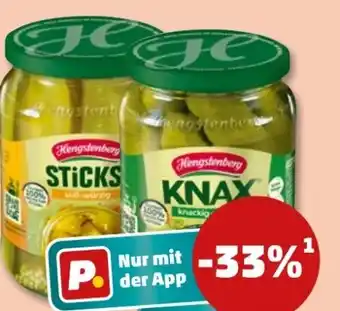 PENNY Hengstenberg Knax Gewürzgurken knackig-würzig Angebot