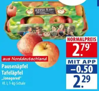 Famila Nord Ost Pausenäpfel Tafeläpfel „Jonagored" Angebot