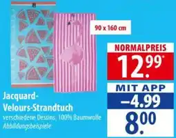 Famila Nord Ost Jacquard Velours-Strandtuch Angebot