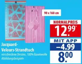 Famila Nord Ost Jacquard Velours-Strandtuch Angebot