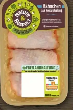 REWE Center Nature & Respect Pollofino Freiland Hähnchen Oberschenkel Angebot