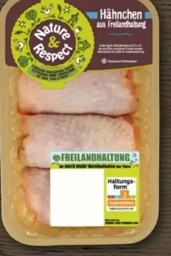 REWE Center Nature & Respect Pollofino Freiland Hähnchen Oberschenkel Angebot